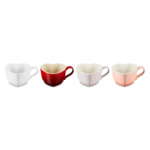 Set de 4 tasses en forme de coeur