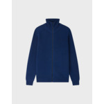 Cardigan Edgard en laine et coton bleu