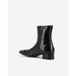 Bottines Avec Boucle En Cuir Noir