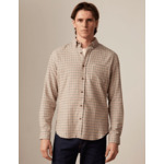 Chemise gabriel à carreaux beiges et gris
