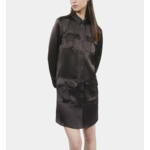 Robe Saharienne Courte Marron Femme