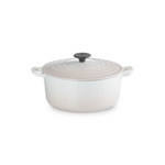 Cocotte ronde 24cm en fonte émaillée meringue