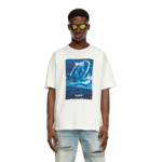 T-shirt à manches longues avec empiècement imprimé