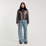 Blouson en cuir vieilli