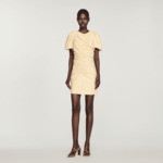 Robe courte froncée