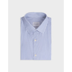 Chemise semi-ajustée rayée bleue