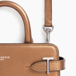 Mini sac à main Emilie en cuir lisse métallisé