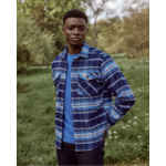 Sur-chemise bleu foncé & blanche