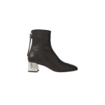 Bottines en cuir à bout carré