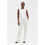 Pantalon à sequins blanc