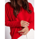Pull poncho cachemire col V Faustine FAUSTINE_POPPY