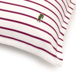 Lacoste - Taie d'oreiller en satin de coton multicouleurs, L Stripe