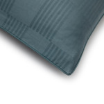 Desforges - Taie d'oreiller en satin de coton gris, Damier