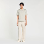 Polo en maille à col zippé