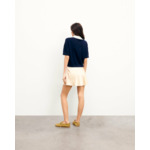 Pull Col Polo Manches Courtes Bicolore