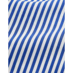 Chemise col prodigieux en popeline rayée marine