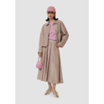 Jupe Jack-grise en cuir velours