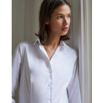 Chemise Anaïs en popeline stretch blanche