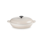 Faitout campagnard 30cm en fonte émaillée meringue