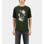 T-Shirt Manches Courtes Avec Print Skull Flowers Homme
