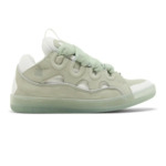 Lanvin Leather Curb Sneaker Sage Green