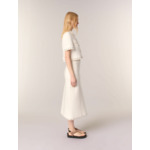 Jupe midi en maille à studs