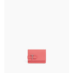 Porte cartes à rabat Emilie en cuir signature T