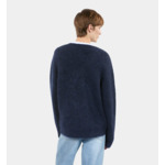 Pull En Mohair Et Laine Bleu Marine Homme