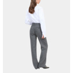 Pantalon Tailleur Droit À Rayures Femme