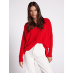 Pull poncho cachemire col V Faustine FAUSTINE_POPPY