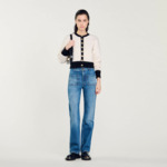 Cardigan bicolore en laine