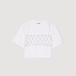 T-shirt court strassé