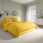 Housse de couette Studio Coton Jaune