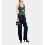 Top Vert Avec Guipure Femme