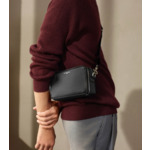 Petite sacoche 2 compartiments Emile en cuir grainé