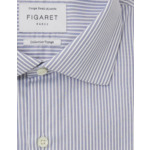 Chemise Semi-ajustée Infroissable rayée bleue
