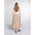 Jupe longue cloutée en coton