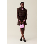 Veste courte carreaux boutonnée