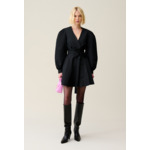 Robe courte manches ballons noire