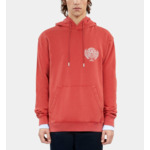 Sweatshirt Rouge Avec Sérigraphie Blason Homme