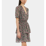 Robe Courte Imprimée Avec Smocks Femme
