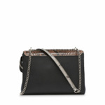 Ninon de Lancel - Sac rabat avec poignée - Grand modèle - Noir/Bleu/Brun