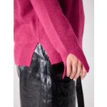 Pull col V CACHEMIRE LEOPOLDINE FLEUR