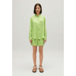 Chemise fluide rayures matcha