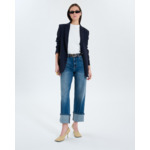 Jean droit dirty light blue