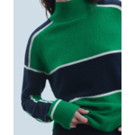 Pull Col Montant Bandes