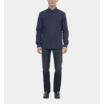 Chemise En Popeline Bleu Marine Homme