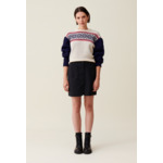 Pull maille motifs col rond