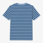 T-shirt manches courtes en coton à rayures bleu dragée