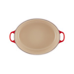 Cocotte ovale 31cm en fonte émaillée cerise